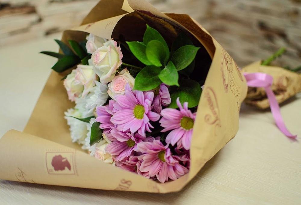 Букет цветов из: Розы и Хризантемы в Реммаш