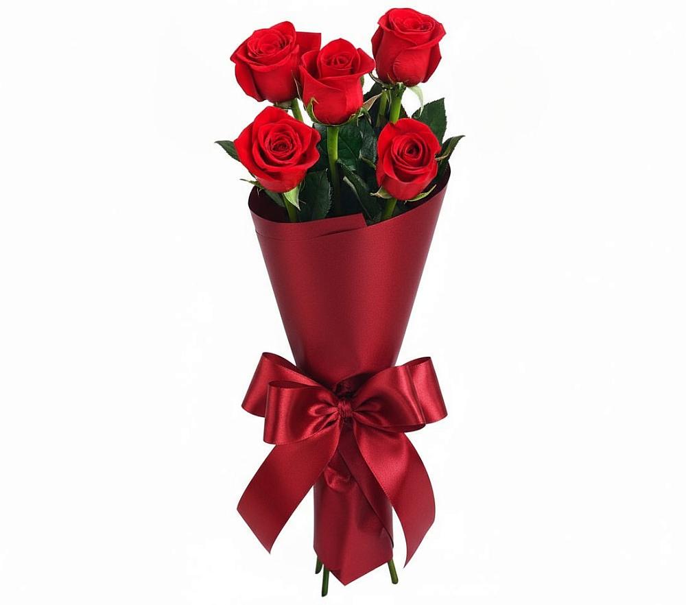 Букет 5 Красных роз Эдлесс Лав в Реммаш