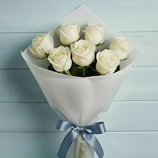 Букет 7 Белых роз Эдлесс Лав в Реммаш