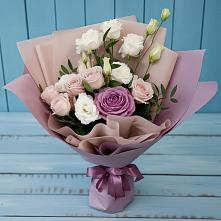 Букет цветов из:  Розы и Лизиантусы #REPLACE_PRED# Реммаш