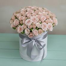 Цветочная композиция из Розы в шляпной коробке #REPLACE_PRED# Реммаш