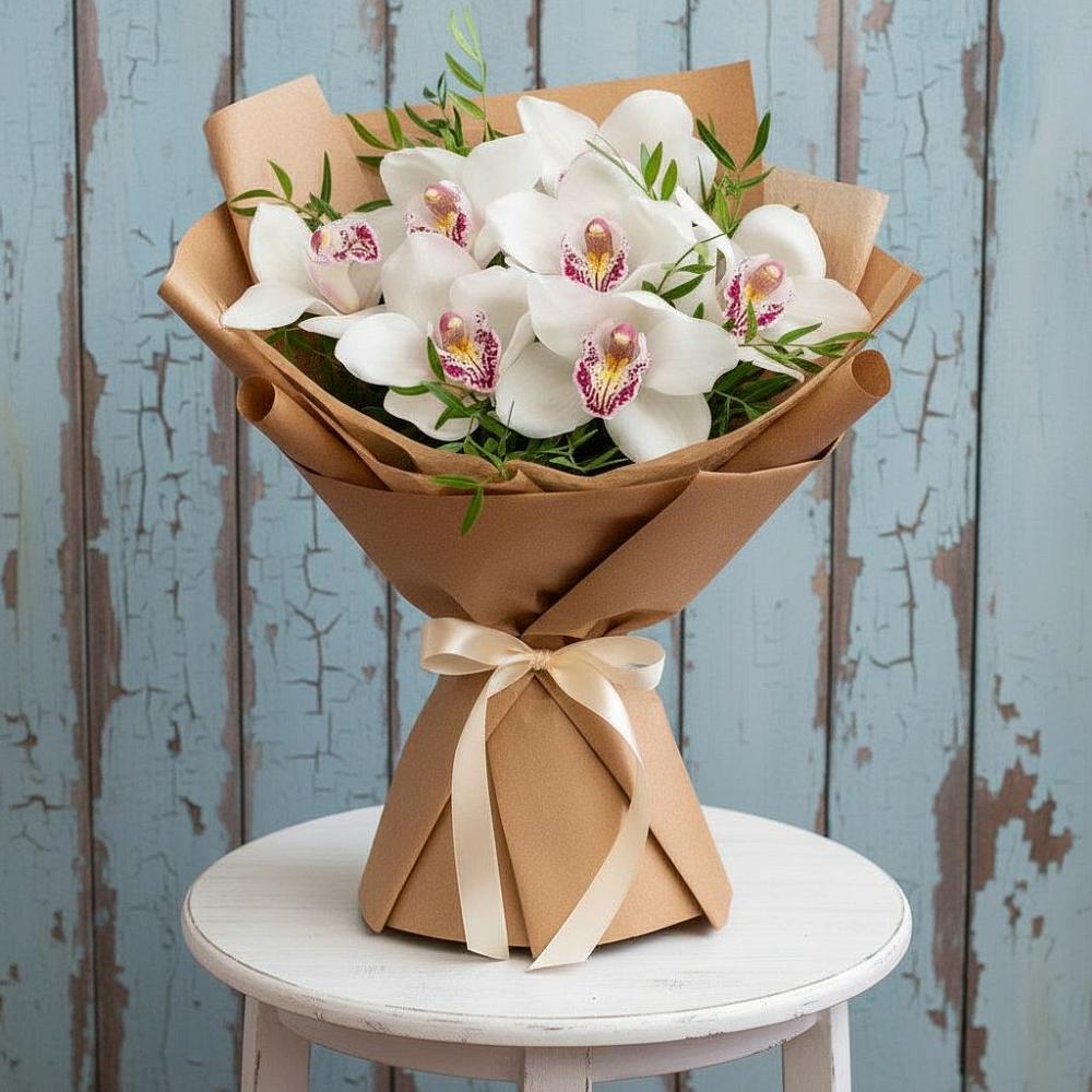 Букет цветов из: Орхидеи и Розы в Реммаш