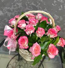 Цветочная композиция из Розы в корзине #REPLACE_PRED# Реммаш
