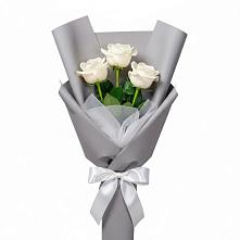 Букет 3 белые розы #REPLACE_PRED# Реммаш