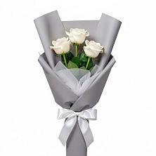 Букет 3 белые розы в Реммаш