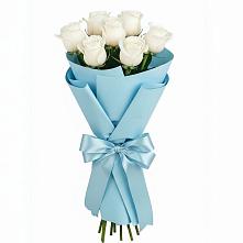 Букет 7 белых роз Проуд #REPLACE_PRED# Реммаш