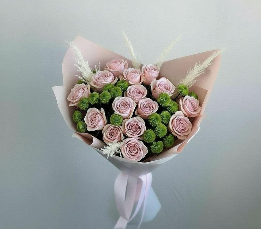 Букет цветов из: Розы и Хризантемы в Реммаш