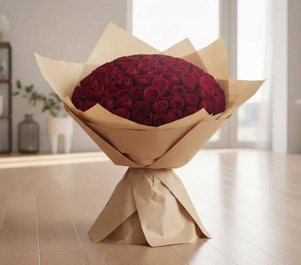 Букет 101 Красная роза в Реммаш