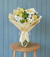 Букет цветов из:  Хризантемы и Розы #REPLACE_PRED# Реммаш