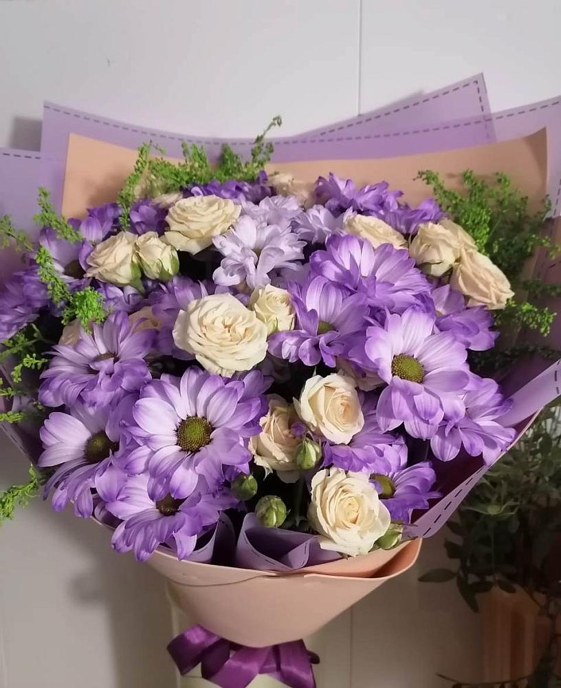 Букет цветов из: Хризантемы и Розы в Реммаш