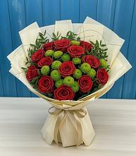 Букет цветов из:  Розы и Хризантемы #REPLACE_PRED# Реммаш