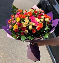 Букет Микс из разноцветных кустовых роз #REPLACE_PRED# Реммаш