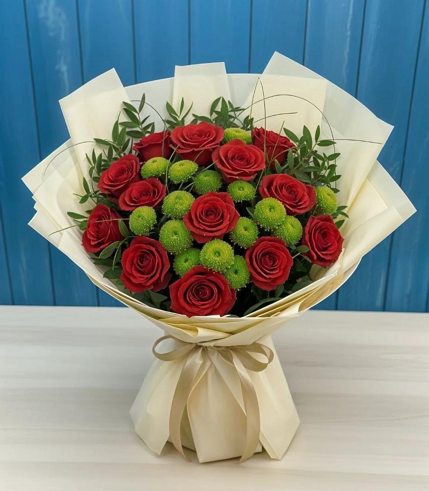 Букет цветов из: Розы и Хризантемы в Реммаш