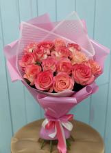 Букет 15 Розовых роз Равель в Реммаш