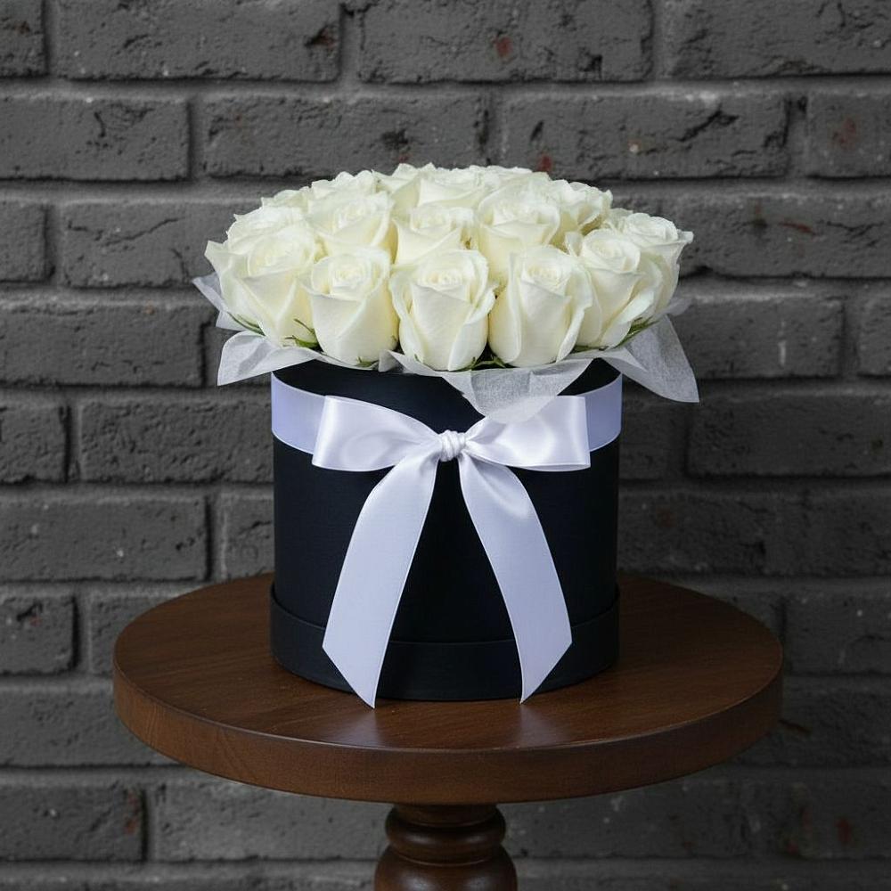 Цветочная композиция из Розы в шляпной коробке в Реммаш